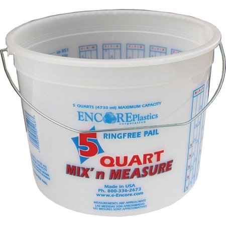 ENCORE PLASTICS 05166 Paint Container, 5 qt Capacity, Plastic 1000853